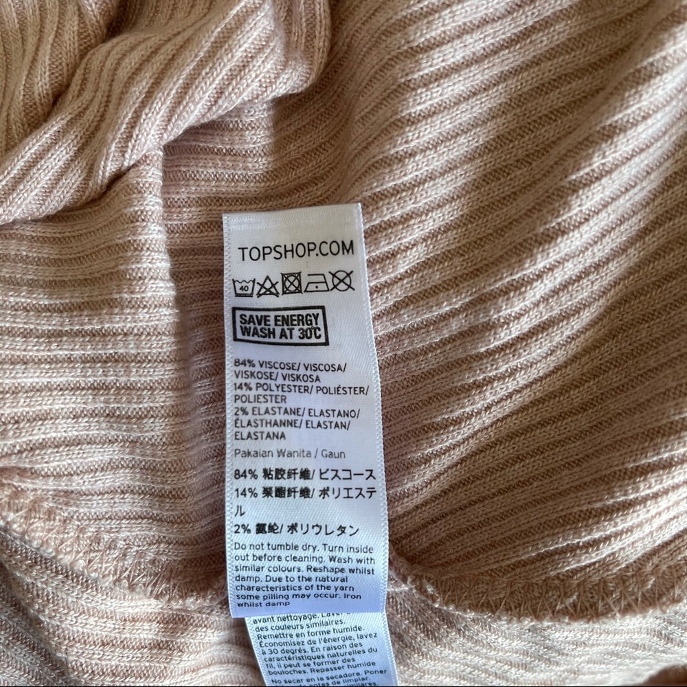 TopShop Blush Pink Ribbed Low Back Dress - Picture 10 of 10